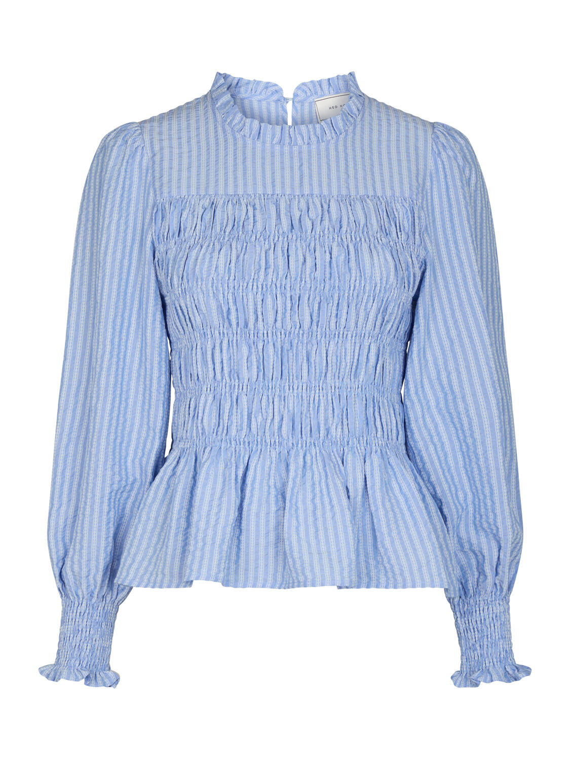 Possa Twist Stripe bluse - Light Blue